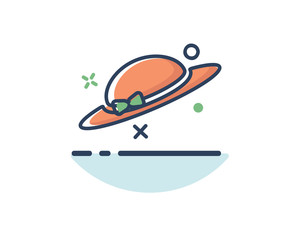 hat icon line filled design illustration,designed for web and app