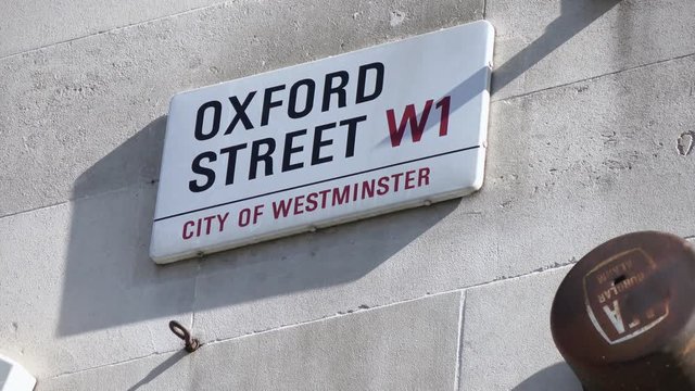 Oxford Street sign. London,shopping- London, UK