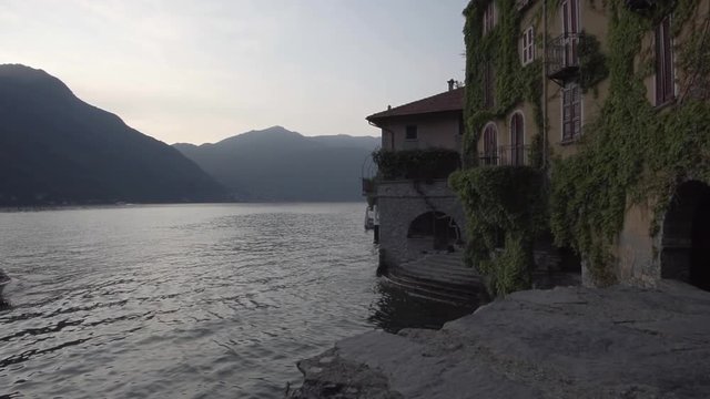 nesso in como lake a boat came inside