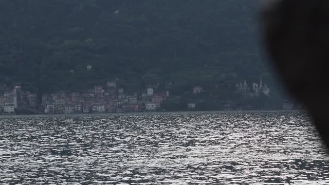 a city over the river of the lake