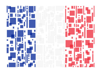 France flag pixel concept