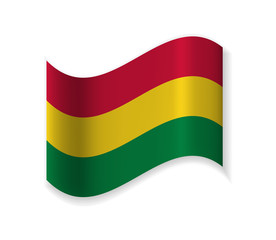 The Flag Of Bolivia. Country in South America. National symbol. Vector illustration.