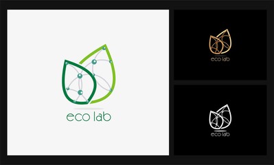 leaf icon eco lab logo