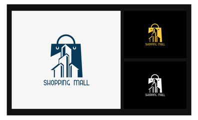 shopping mall icon logo