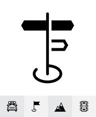Map and location icons with White Background