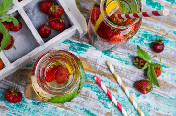 Cold transparent drink