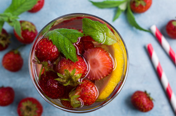 Cold transparent drink