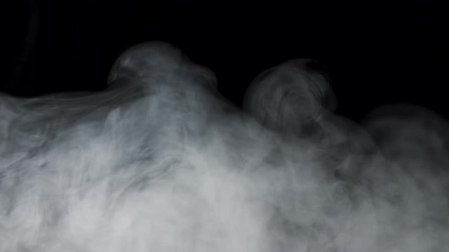 Smoke Cloud on Black Background