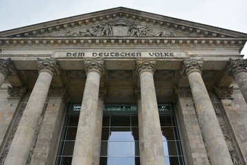 Naklejka premium Facade of Reichstag the parliament building