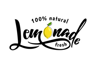 lemonade lettering sign - obrazy, fototapety, plakaty