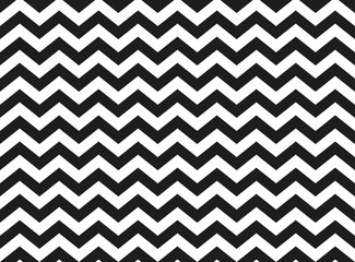Regelmatig zwart-wit zigzag chevron patroon, naadloze zigzag lijn textuur abstracte geometrie achtergrond