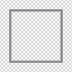 hole cut in the shape of a square with shadow