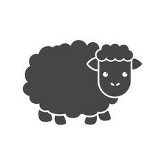 Cute sheep icon illustration
