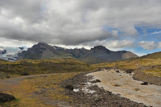 Harsh landscapes of Icelandic nature