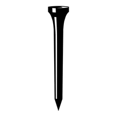Golf-Tee / schwarz-weiß / Vektor / Icon © snyGGG