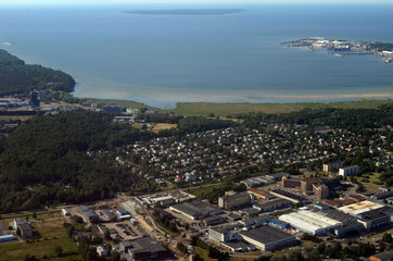 Tallinn. View from the airliner of Kiev - Tallinn
