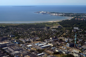 Tallinn. View from the airliner of Kiev - Tallinn
