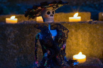  Calavera Catrina Graveyard Surrounded