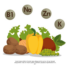 healthy food with nutritional facts