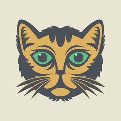 Cat head sign or symbol