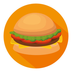 delicious burger isolated icon