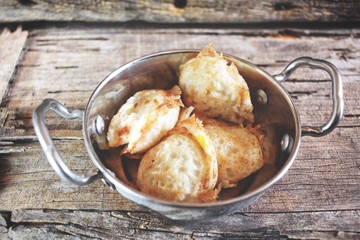 Coconut milk mix sugar and flour dessert