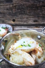 Coconut milk mix sugar and flour dessert