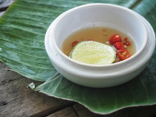 Fish sauce with red chili and lime