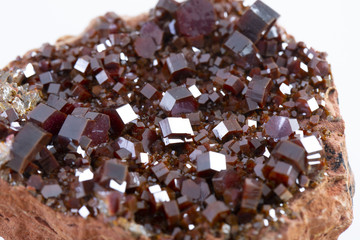 Cluster of vanadinite mineral - ore of a vanadium.