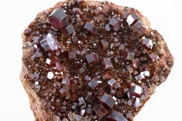Cluster of vanadinite mineral - ore of a vanadium.