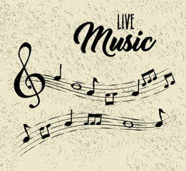 live music notes patern