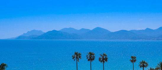 Obraz premium Obrazek port Cannes stary miasto przy Francuskim Riviera, Francja