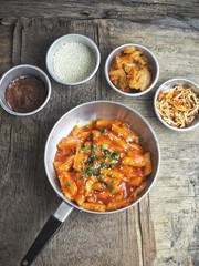 Rice cake Korean food