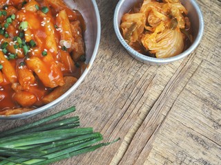 Rice cake Korean food