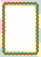 Frame and border of ribbon with Togo flag, template elements for your certificate and diploma. Vector