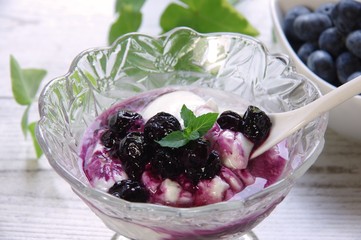 ブルーベリーヨーグルト　Blueberry yogurt