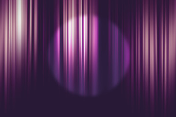 spotlight on purple movie theater curtains background