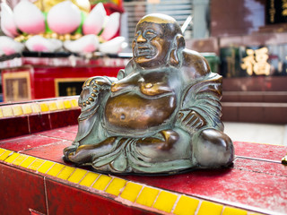 Fototapeta premium The legendary statue of God in fantasy novels of China is located in the sea temple of China.