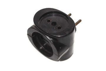 electric socket isolated on white background