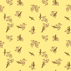 Military camouflage seamless pattern in yellow, beige and brown colors