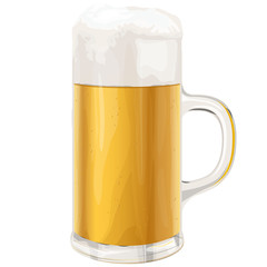 glass of beer isolated