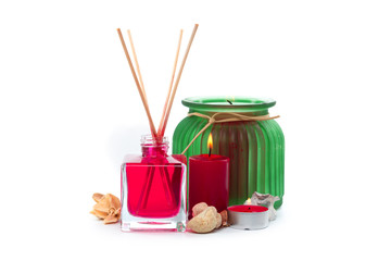 Air freshener sticks isolated on white background