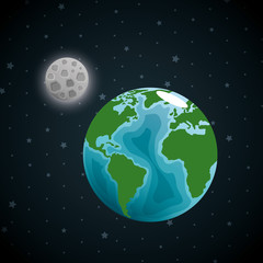 earth planet in the space