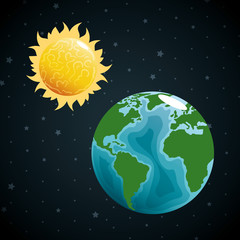 earth planet in the space