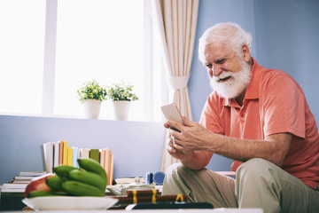 Man reading sad message