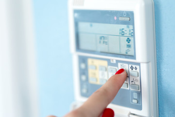 digital climate thermostat controlling