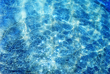 Summer minimalist background, sea with crystalline blue waters,vertical