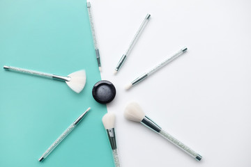 collection of make up and cosmetic beauty products arranged