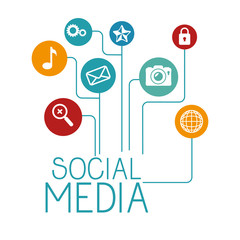 social media set icons