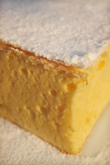Delicious Serbian sweet cream pie, krempita, close up
